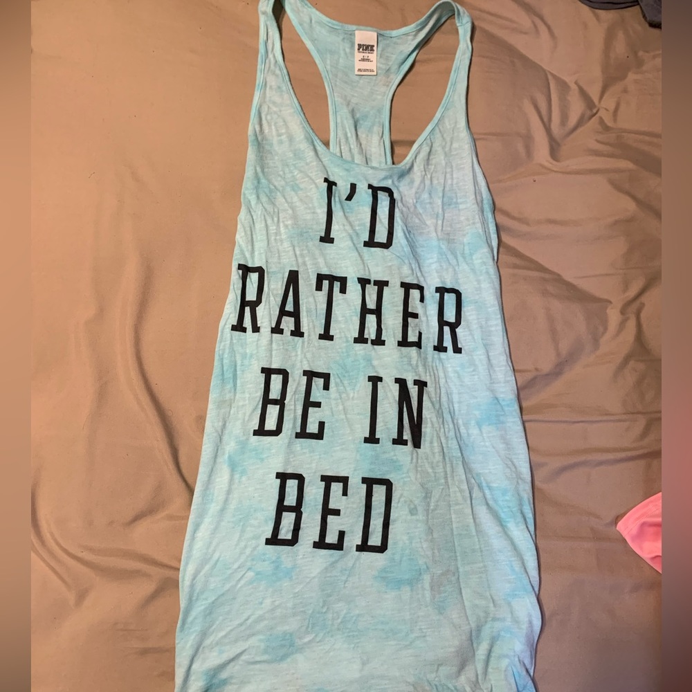 PINK light blue sleep tank